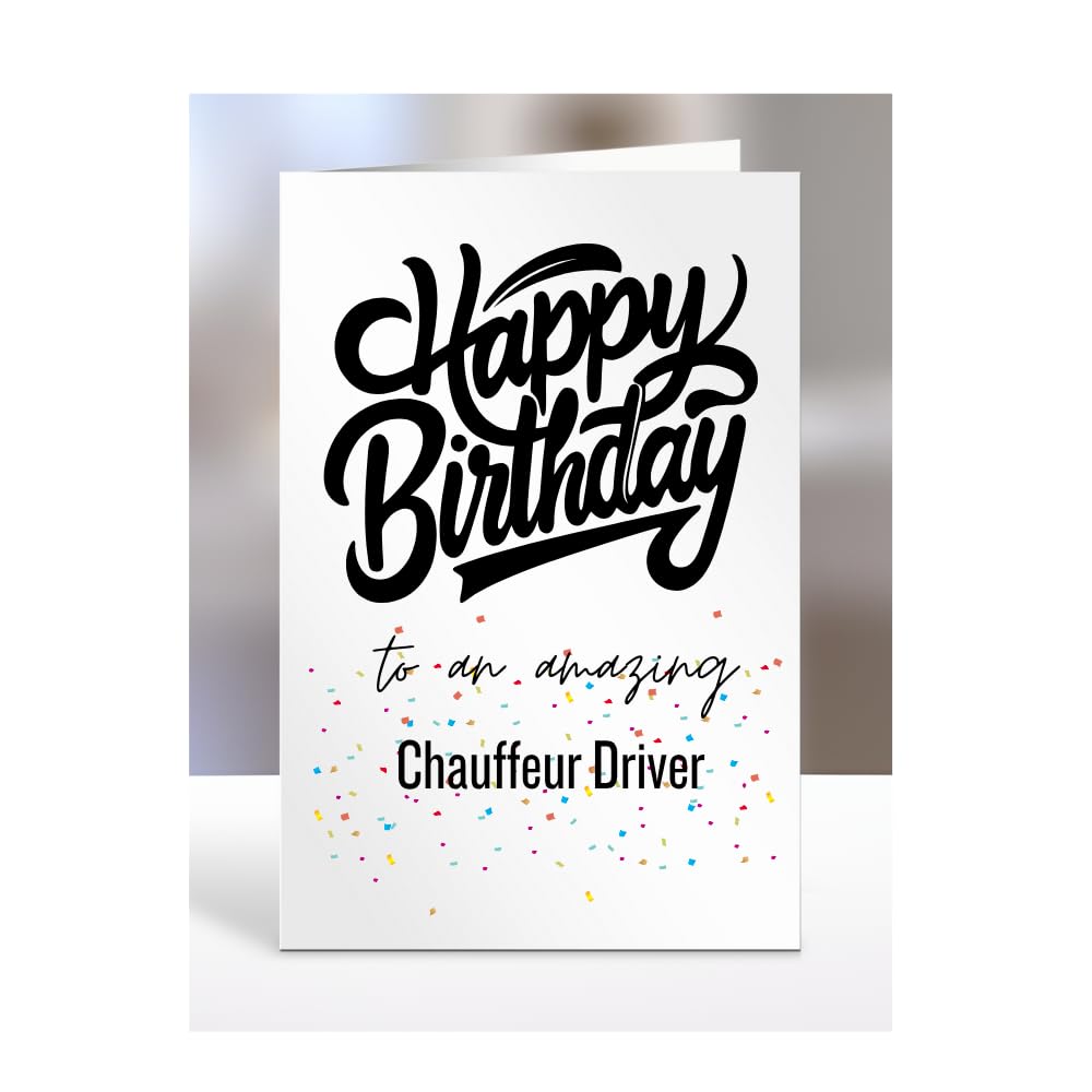 Card for Chauffeur Driver, Happy Birthday Gifts for Men or Women, Him, Her, Presents for Christmas, Appreciation, To an amazing, A5-167a_46 โ image 1