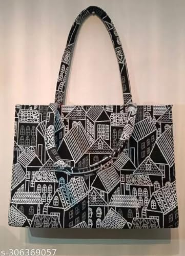 Image of Stylish Jute Tote Bag For Office and Laptop, Shopping Shoulder Bag, Shoppers Tote Handbags Lightweight Waterpoof Big Size, Grocery Bag, Eco Friendly Bags For Shopping For Women