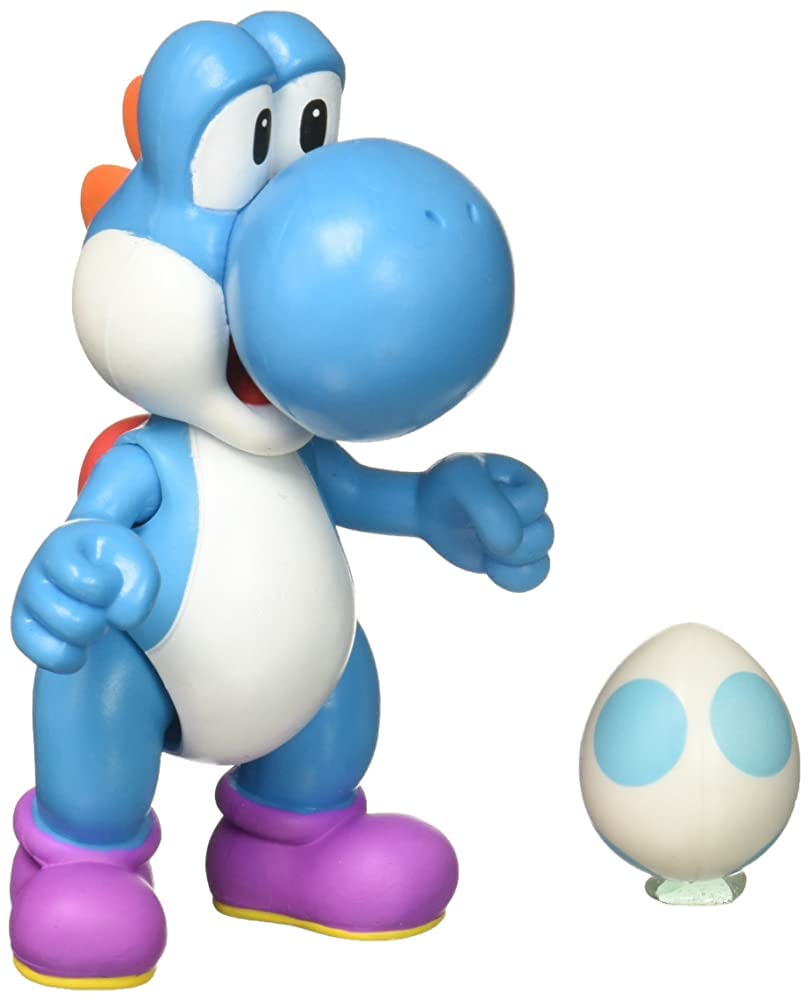スノーボード YOSHI World of Nintendo Light Blue Yoshi with Egg Action Figure