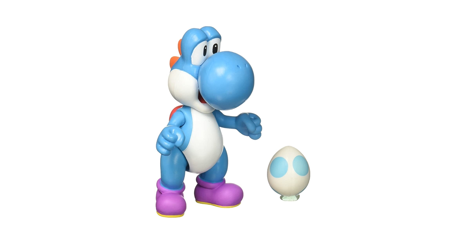 Amazon.com: World of Nintendo Light Blue Yoshi with Egg Action