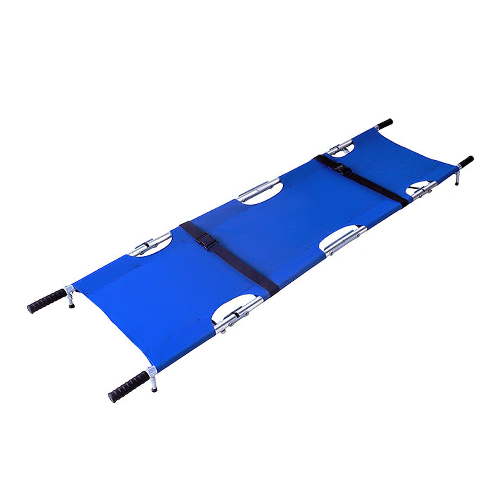 SWENEEN Aluminum Portable Foldable Stretcher,Rescue Ambulance Stretcher,Search And Rescue,With 4 Brackets,350 Lb Capacity,For Patient Transfer In Hospitals,Firefighting,Sports S,Blue