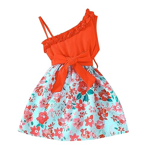 Girls Ruffle Sleeve Dresses Toddler Sleeveless Sundress Kids Casual Outfits 2 to 6T Independence Day s Birthday