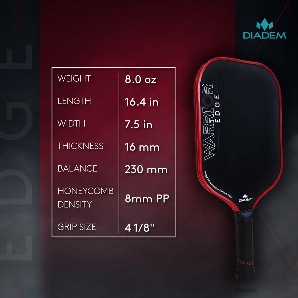 Diadem Warrior Edge ピックルボールパドル USAPA承認 Diadem Warrior Edge Pickleball Paddle | Performance