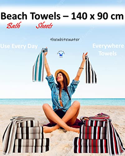 TheWhiteWater – 100% Natural Cotton HAND TOWEL (Teal – 50 x 85 cm) – 6 Threads Combed Stripe – Royal Victorian Flossy Stripe Salon Design – 550 GSM – Gym or Home use (1 x Hand Towel, Teal) - Cosy Home Interiors TheWhiteWater – 100% Natural Cotton HAND TOWEL (Teal – 50 x 85 cm) – 6 Threads Combed Stripe – Royal Victorian Flossy Stripe Salon Design – 550 GSM – Gym or Home use (1 x Hand Towel, Teal) - Image 7