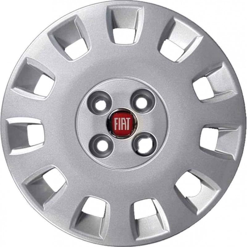 Kit di 4 copricerchi adattabili - per FIAT IDEA (LOGO ROSSO) - diametro 14" - non originali