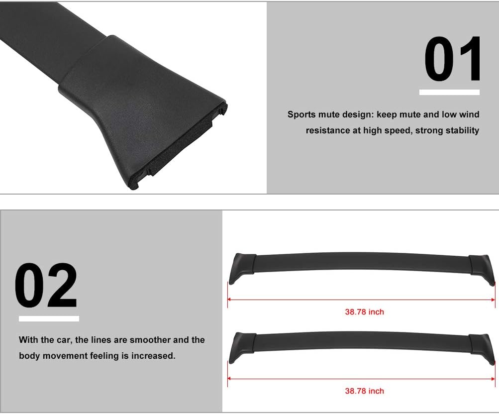 SCITOO Roof Rack crossbars Fit for Mazda CX-3 2016-2019,Cargo Carrier Kayak Rooftop Luggage Crossbar,Max Load 165LBS