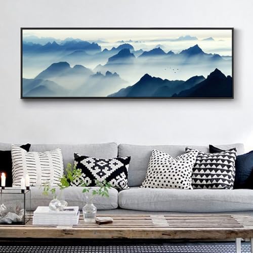 Diamond painting 5D DIY completo de 30x60cm con diseño de pintura en tinta china