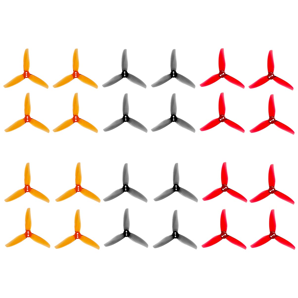 GemfanHurricane 3020 3-Blade Props 3 Holes for Brushless Motor RC Drone FPV Racing Toothpick 24pcs 12CW 12CCW