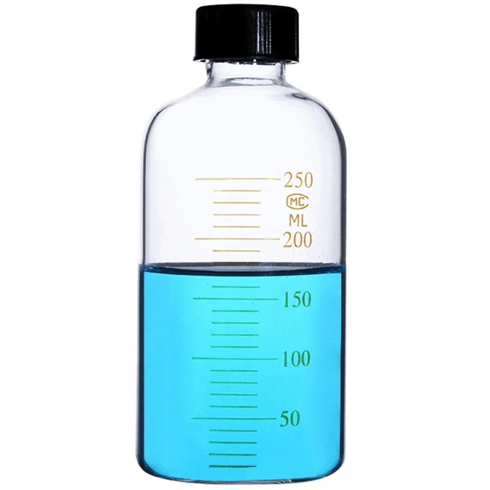 Szklana butelka laboratoryjna na odczynniki, Szklane butelki z próbką odczynnika na próbkę surowicy 10–500 ml(200ml)