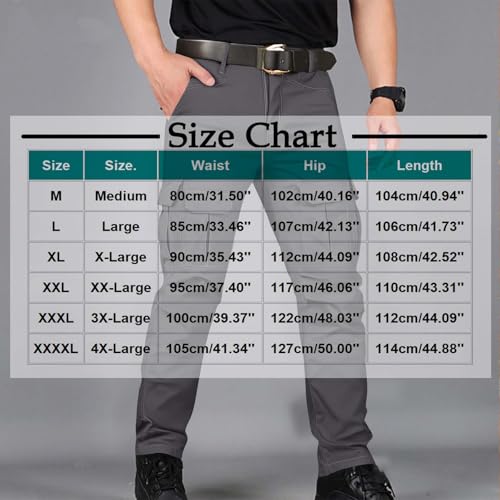 Men's Tactical Cargo Pants Casual Pocket Outdoor Work Pants Solid Stretch Casual Ripstop Hiking Trousers with Pockets2