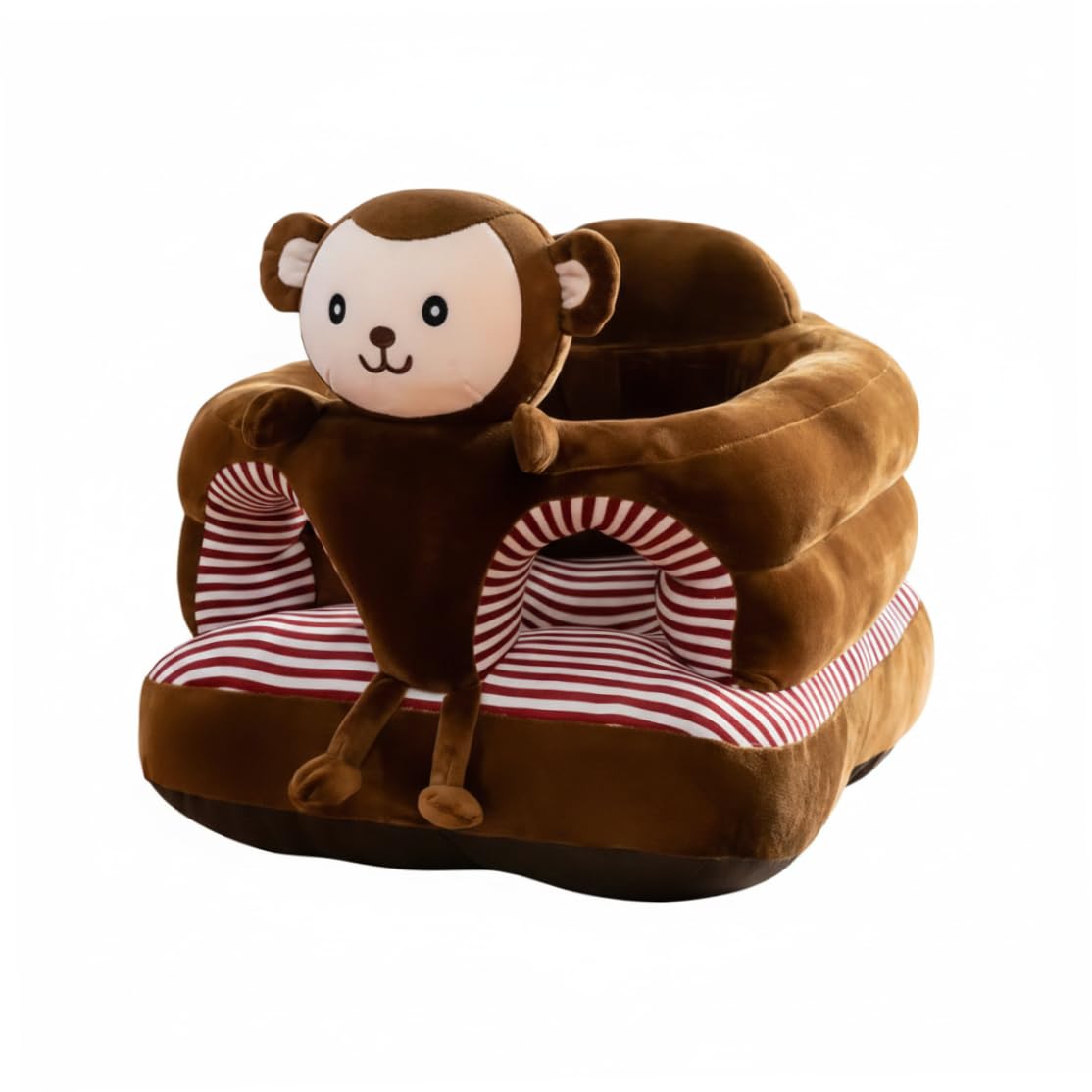 Monwssoe Toddler Furniture, Baby Chair Sit Me Up, Sit Me Up Floor Seat For Baby, Plush Animal Shaped Support Seat With Soft Crystal Fabric (17.7x17.7 Inch)