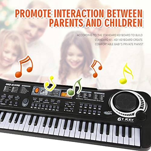 KOCAN 61 Touches Noir numérique Musique Clavier électronique Clavier Conseil Piano électrique Enfants Cadeau Instrument… - Les Beatles, Paul McCartney, John Lennon, RIngo Starr, George Harrison KOCAN 61 Touches Noir numérique Musique Clavier électronique Clavier Conseil Piano électrique Enfants Cadeau Instrument… – Image 3