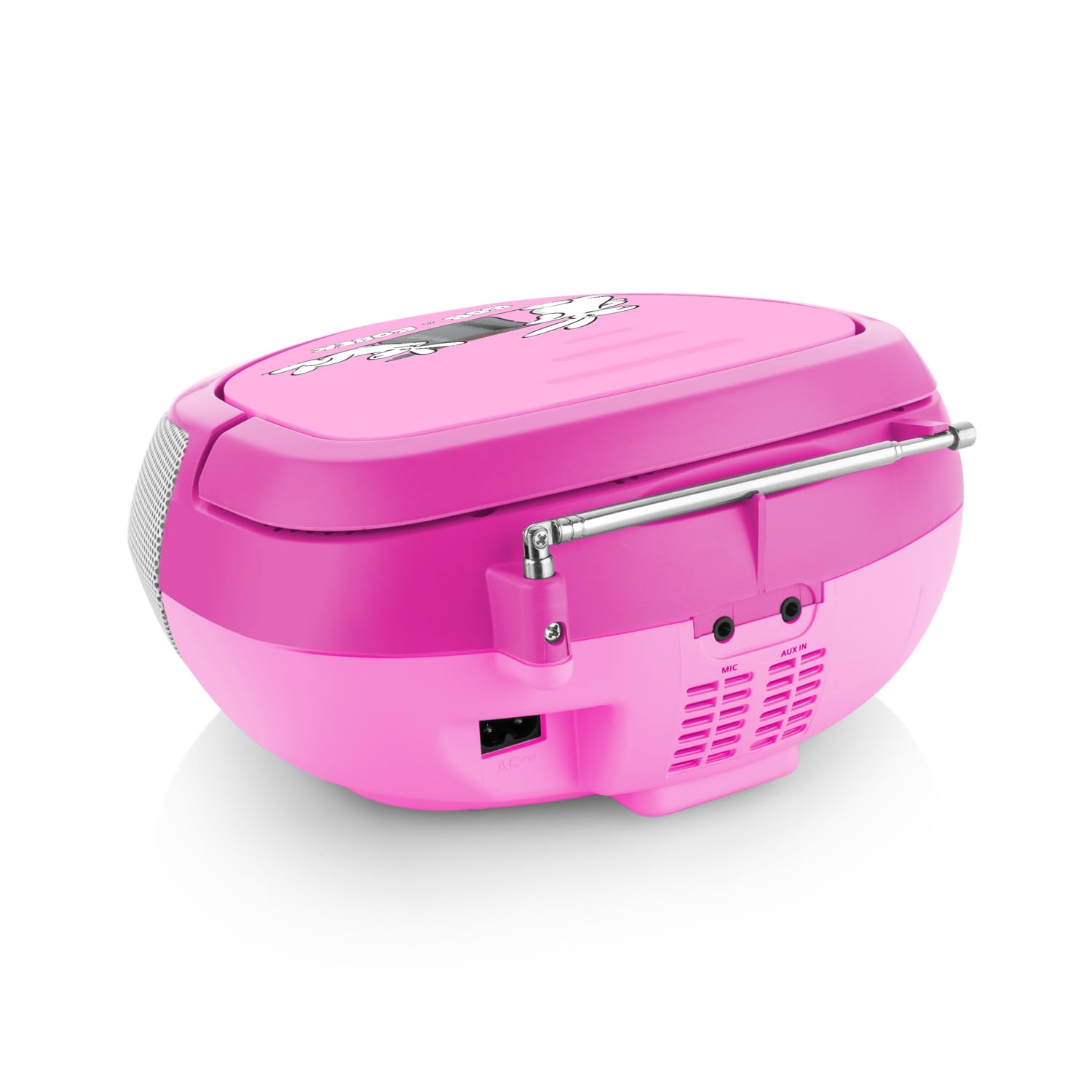 GOGEN Karaoke CD-Player I Bluetooth I USB Port I Karaokemikrofon I Kopfhöreranschluss I Karaokeplayer I Pink