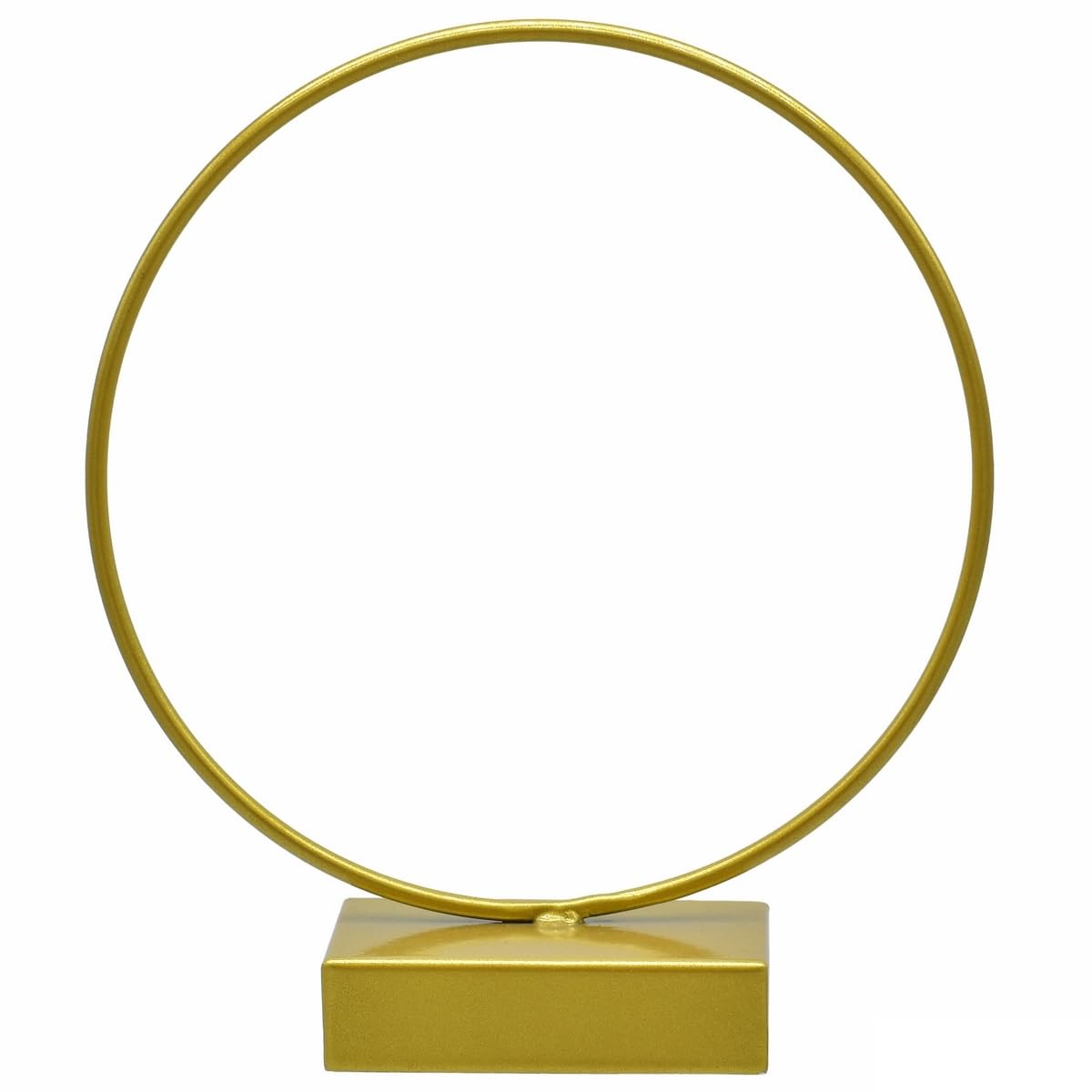 Aadya Crafts Metal Round Stand Gold Colour 10X10 inch Big Stand Golden Metal Stand for Resin Clock, Resin Frame, Resin Coaster, Home Decoration, Pack of 1 pcs.