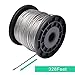 Wire Rope, 1/16 Wire Rope, Stainless Steel 304 Wire Cable, 328FT Length Aircraft Cable with 100pcs Sleeves Stops, 7x7 Strand Core, 368 lbs Breaking Strength Perfect for Outdoor,Yard,Garden or Crafts