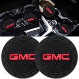 Black Silicone Car Coasters for GMC Sierra Denali Canyon Terrain Yukon Series Non-Slip Car Cup Holder Coasters,Car Interior Accessory for Car Cup Holder 2Pcs 2.75 Inch