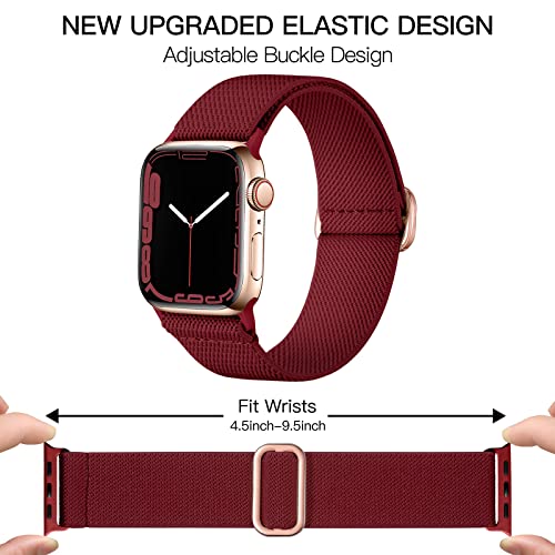 Image of DaQin 3 Pack Stretchy Solo Loop Compatible with Apple Watch Bands Men Women