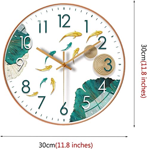 Image of Wall Clock 12 inch Silent Quartz Decorative Wall Clock Non-Ticking Classic Digital Clock Battery Operated Round Easy to Read Handheld Complete Home /Kitchen /Bedroom (409)