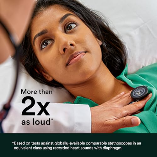 Image of 3M Littmann Cardiology IV Stethoscope, 6242C, 27 inch Navy Blue Satin Finish Tube for Added Comfort, Flexibility and Cleanability, Stainless Steel High Polish Rainbow Chestpiece