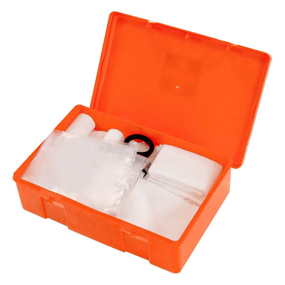 BIGPACK 10x Erste-Hilfe-Verbandkasten, Wandhalter, orange, Kunststoff, DIN 13157 aus Kunststoff, Art.-Nr. 608876 | Verbandskasten | Notfallkoffer | Erste Hilfe Kasten