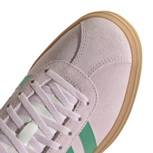 Image of adidas Womens Vl Court Bold Lace Up Sneakers Shoes Casual - Pink