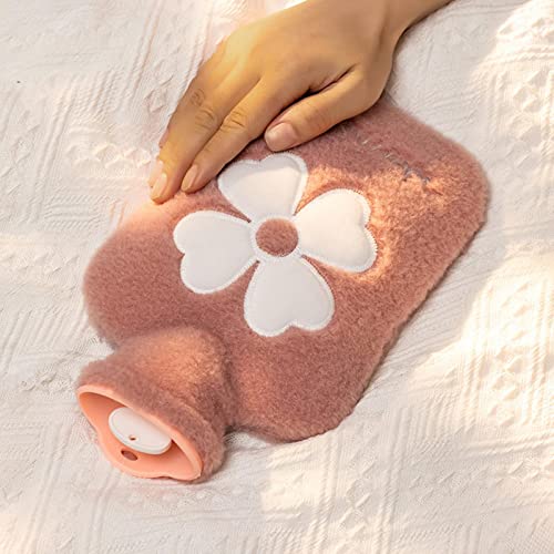 Bouteille d'eau chaude anti-explosion 1000ml rose sécurisée