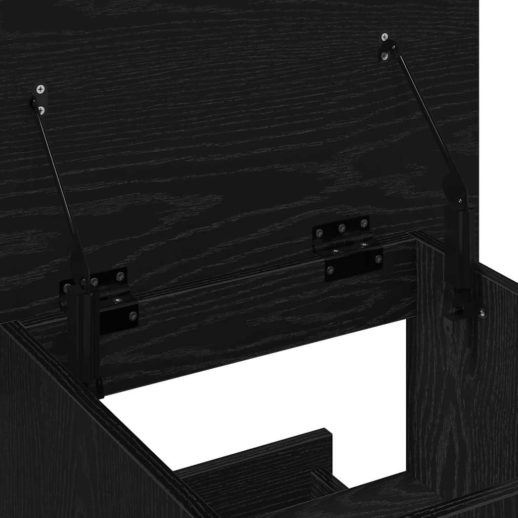 Podium Schreibtischorganizer aus Holzwerkstoff in Schwarz Eichen-Optik 55 x 55 x 107 cm mit praktischen Regalen und Schubladen für effiziente Büroorganisation