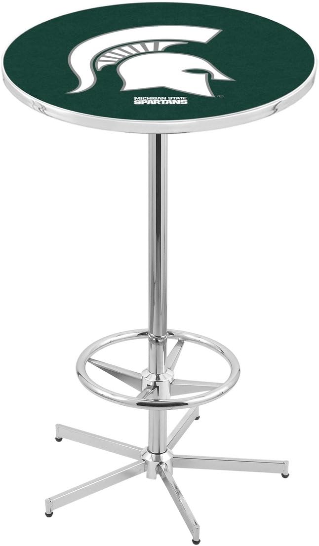 Holland Bar Stool Co. L216-42" Chrome Michigan State Pub Table
