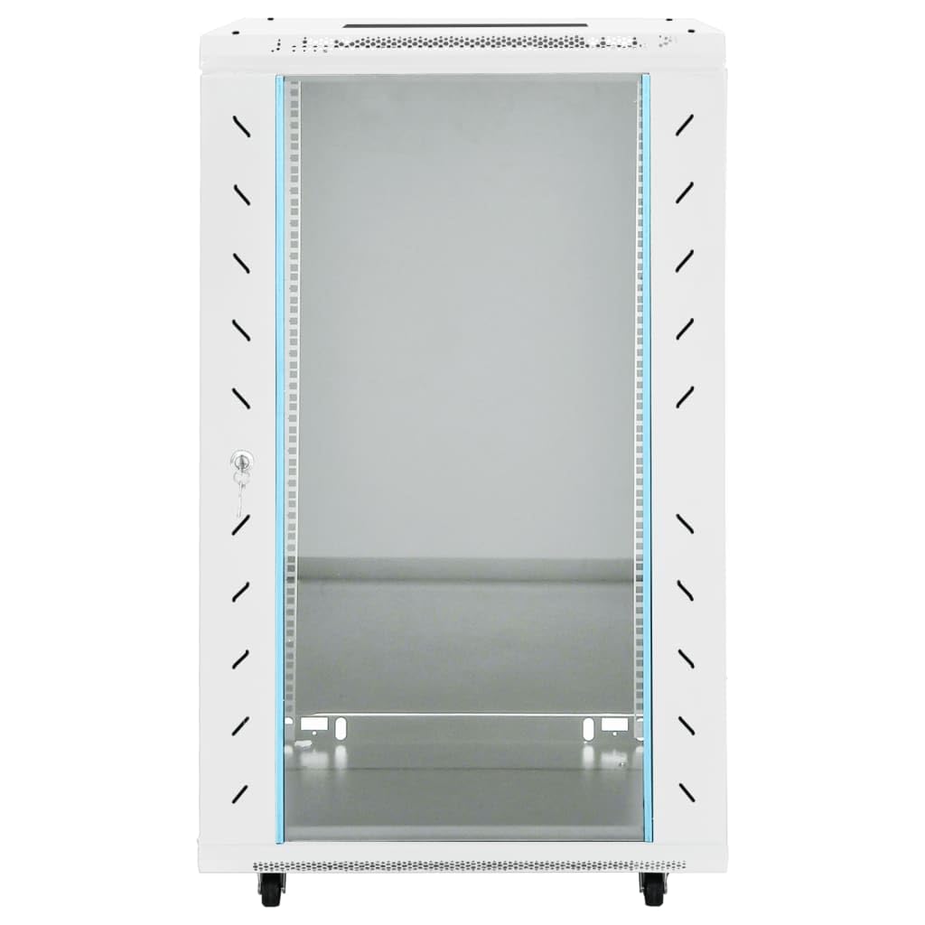 Armoire Rack Serveur, Armoire Réseau Coffret de réseau à Pieds pivotants 18U 19" IP20 60x60x100 cm