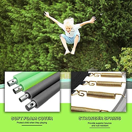 image for AOTOB 14FT Trampoline with Safety Enclosure Net, Outdoor Trampoline wi