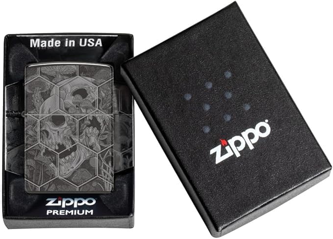 Encendedor Zippo personalizado diseño calaveras miniatura 7