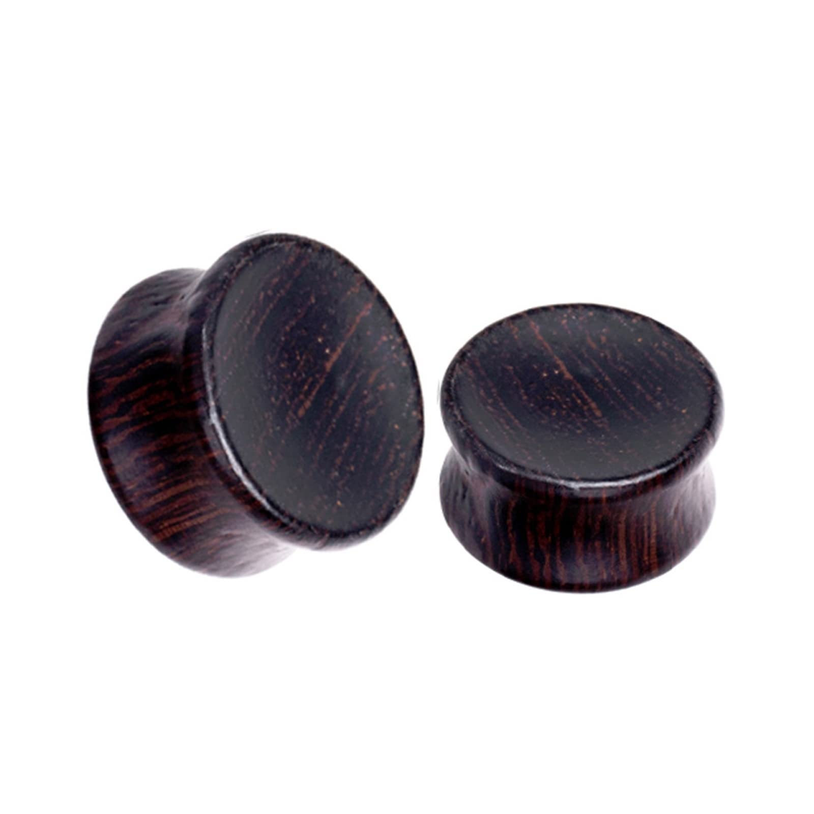 AmDxD Piercing para el oído, 2 unidades de piercing de madera expandible en madera, pendientes negros para hombre y mujer, Madera, Sin circonitas