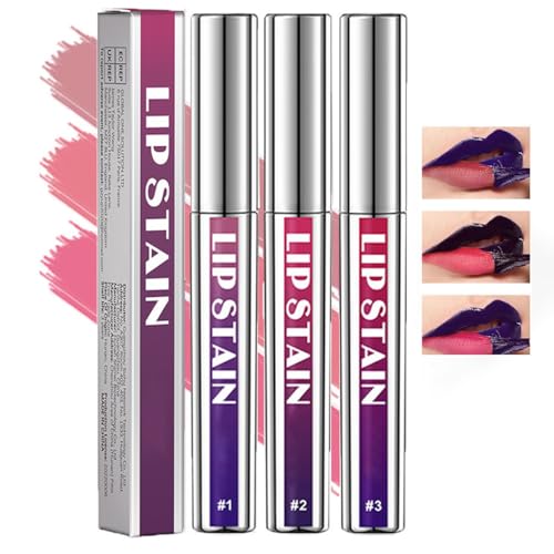 Sitovely 3PCS Matita per labbra Macchia, Matita per labbra Peel Off Tattoo, Peel Off Lip Liner Stain, Lucidalabbra nude rosa opaco per tutti i tipi di pelle