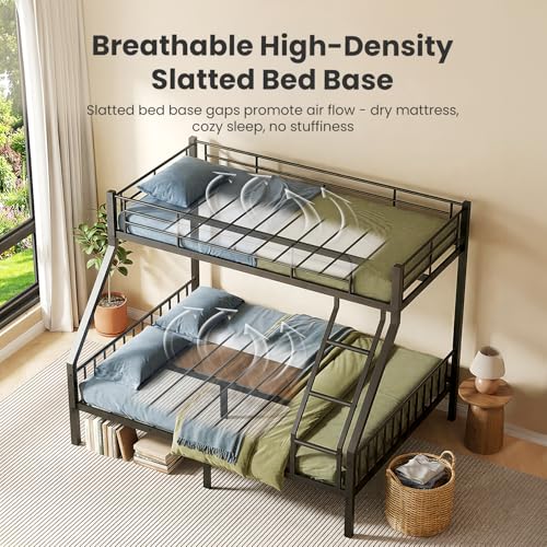 Heavy Duty Twin XL Over Queen Bunk Bed