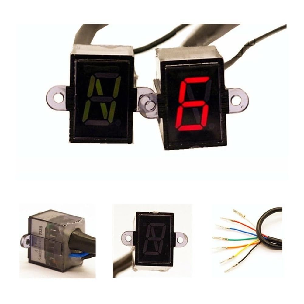 Indicateur Vitesse Témoin Lumineux De Vitesse Numérique De Moto N-6 Levier d'embrayage De Changement De Vitesse LED Rouge Jauge D'affichage De Moto