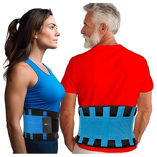 RiptGear Back Brace for Men and Women - Back Pain Relief Support for Lower Back Pain and Hip Pain - Lumbar Severe Back Pain Relief for Herniated Disc and Sciatica (Blue, XX-Large)