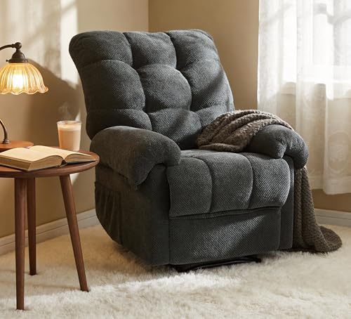 Sillón ergonómico reclinable gris oscuro cómodo
