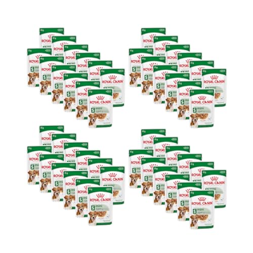 Royal Canin Mini Ageing 12+ | Confezione da 4 | 4 x 12 x 85 g | Alimento completo per cani anziani di piccola taglia | Può aiutare a sostenere la salute renale dei cani | In salsa