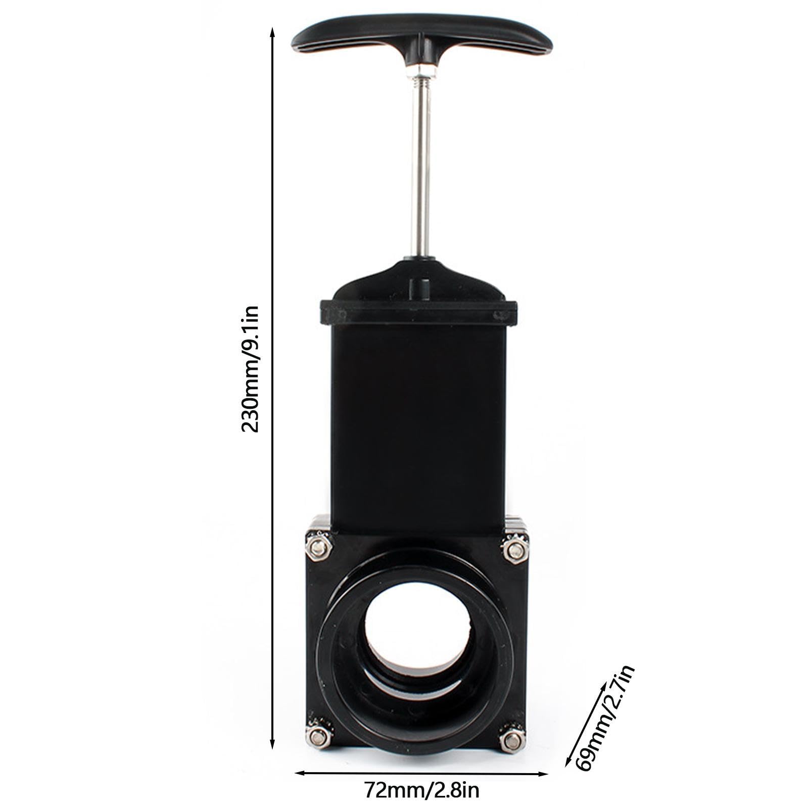 Vanne d'évacuation des eaux usées pour camping-car - 50 mm - Avec poignée - Vanne de vidange durable - Pièces de rechange pour camping-car, vanne de purge de déchets pour réservoirs d'eaux usées dans