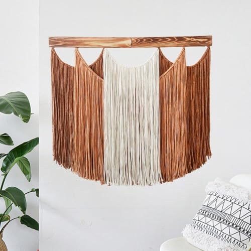 Tenture murale en macramé tissée main en coton naturel de haute qualité