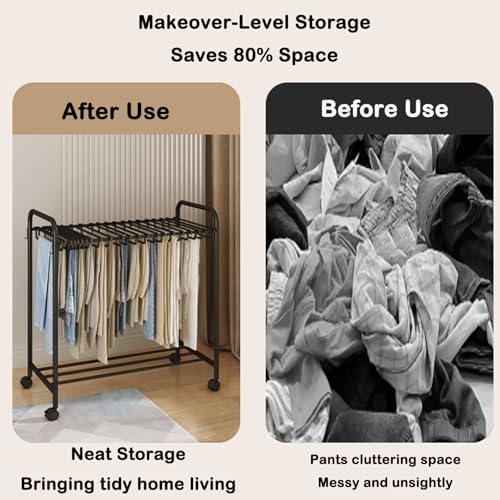 Organisation optimale dressing via présentoir pantalon 30 cintres