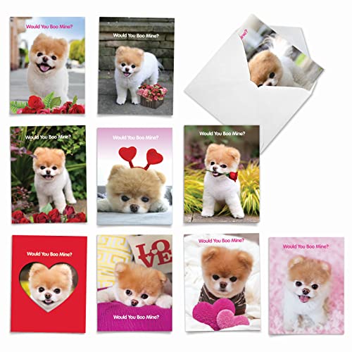 Cartes de Saint Valentin Boo avec enveloppes pour couple