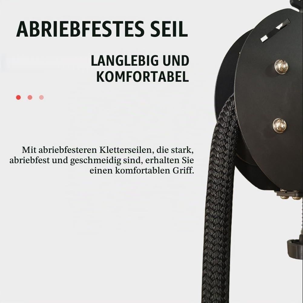 Endlosseiltrainer, Seilzugsystem Mit Einstellbarem Widerstand – for Muskelausdauer, Training Der Oberen Extremitäten, Aerobic-Übungen Und Ganzkörperkoordination