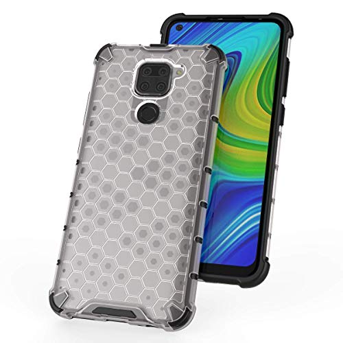 Image of Glasgow | for Mi Redmi Note 9 Honeycomb Pattern Back Case Cover for Mi Redmi Note 9 - Transparent