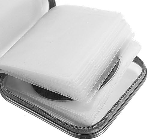 Q4 Hard CD DVD Storage Holder Case for 40 Discs. Durable Travel Organizer. (Black)