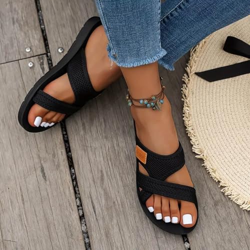 Avylays Breathable Mesh Sandals for Women 2024 Women's Hollow Mesh Slide Sandals Orthopedic Shoes for Women4