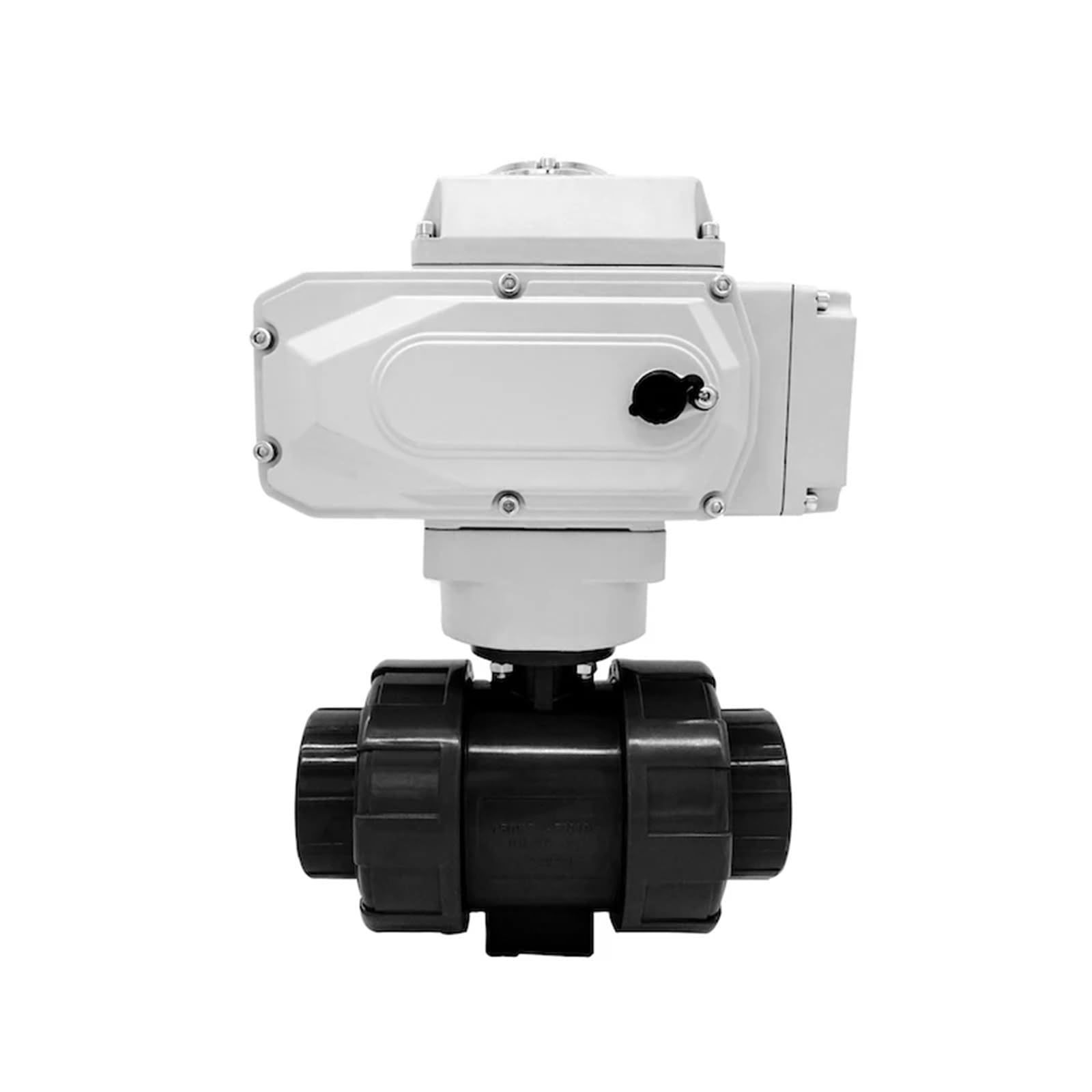 DMBGRXJF DN40 Pneumatic UPVC Ball Valve Double Union Pneumatic Valve Industrial Valve Automatic Valve 1Pcs(Color:110VAC)