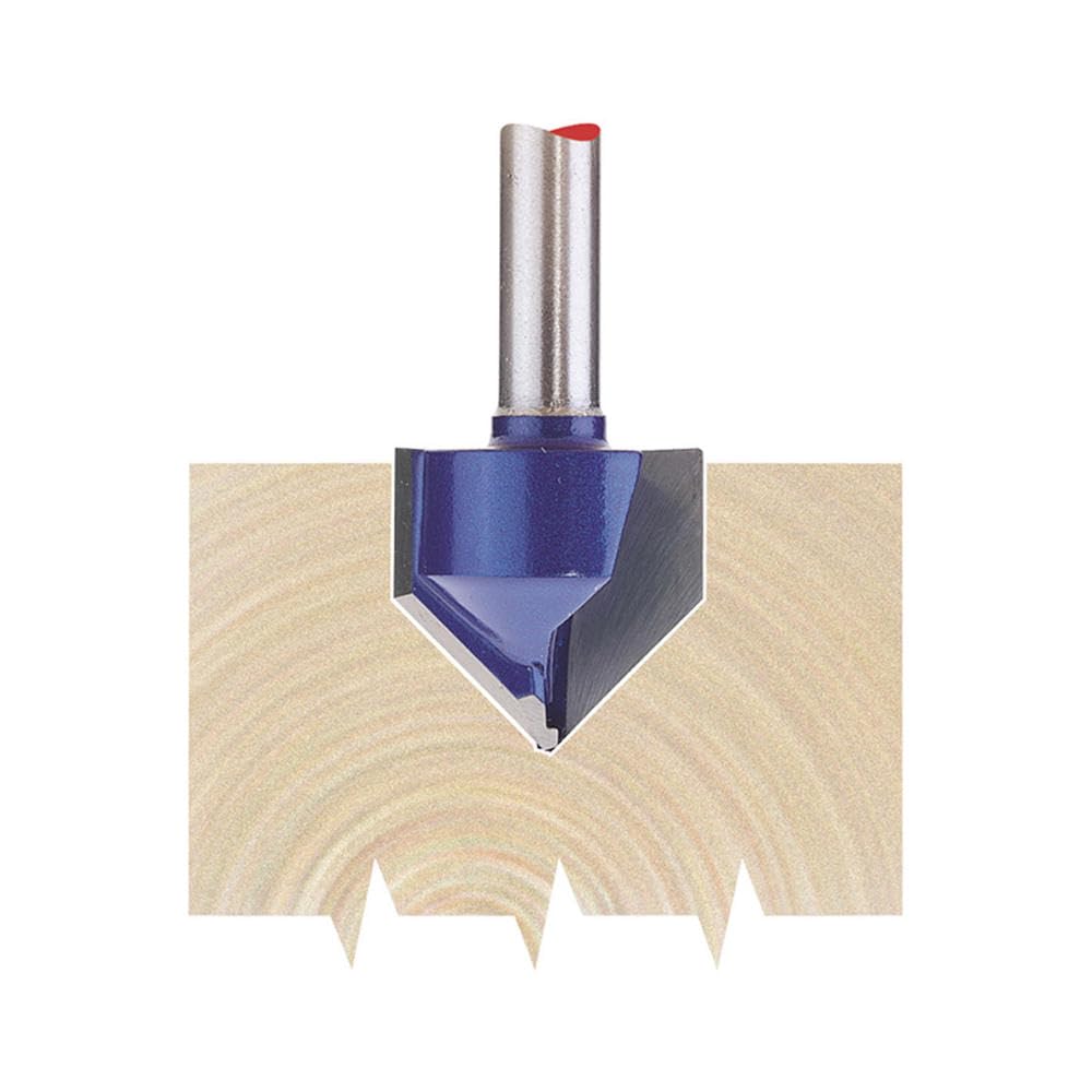 Draper 1x 1/4"" Groove 19mmx90 Tct Router Bit Professional Tool 75337