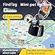 Dandin Mini-Haustierortungsgerät für Katzen Hund, GPS Tracker Hund Katze, Kompatibel mit iOS & Android, Weltweite Standortverfolgung, Gepäckortung, Ortungsgerät für Haustiere Cat