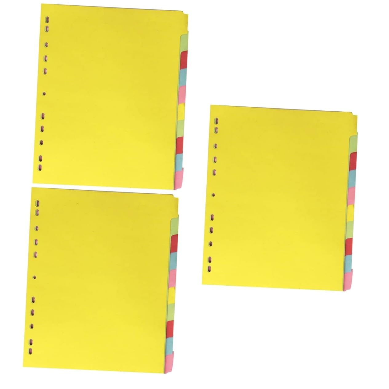 NUOBESTY 36 Piezas Papel De Clasificación De Colores Carpeta A4 Carpeta De Plástico Separadores De Página Con Pestañas Fichas En Aglutinante Divisores Enchufable Gerente El Plastico